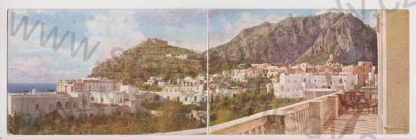  - Itálie - Capri, Grand Hotel Quisisana, rozkládací 2x, kolorovaná