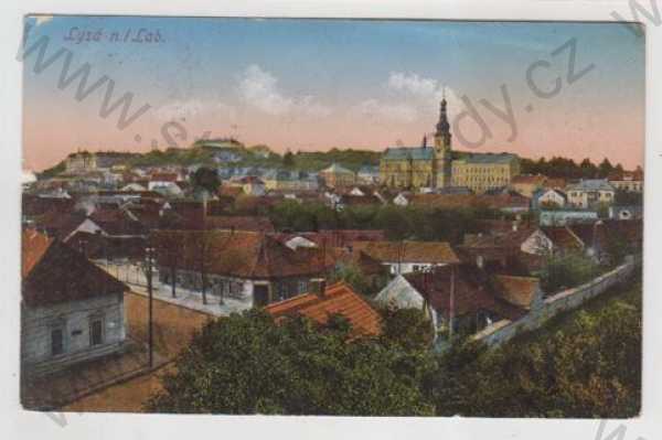  - Lysá nad Labem (Nymburk), celkový pohled, kolorovaná