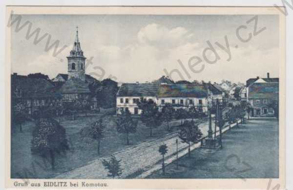  - Údlice (Eidlitz) - Chomutov, náměstí, částečný záběr města