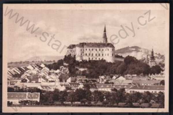  - Mikulov (Nikolsburg), Břeclav, zámek, kostel, hodiny na věži