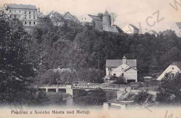  - Nové Město nad Metují, Náchod, řeka, hradby