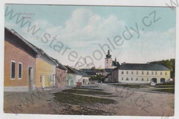  - Morkovice (Kroměříž), náměstí, kolorovaná