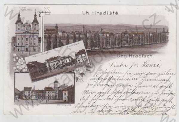  - Uherské Hradiště, více záběrů, kostel, celkový pohled, náměstí, koláž, DA