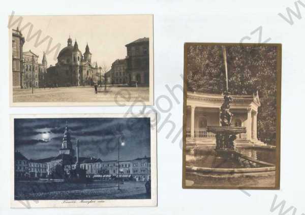  - 3x Kroměříž, náměstí, Pompejská kolonáda, zámecká zahrada