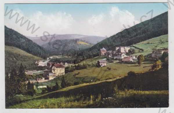  - Špindlerův mlýn (Spindelmühle) - Trutnov, Krkonoše (Riesengebirge), celkový pohled, kolorovaná