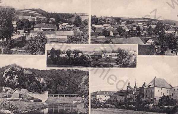  - Želiv (Pelhřimov), kostel, klášter, celkvoý pohled, most