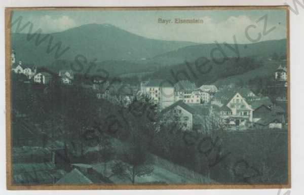  - Železná Ruda (Bayr. Eisrnstein) - Klatovy, částečný záběr města, zlacená