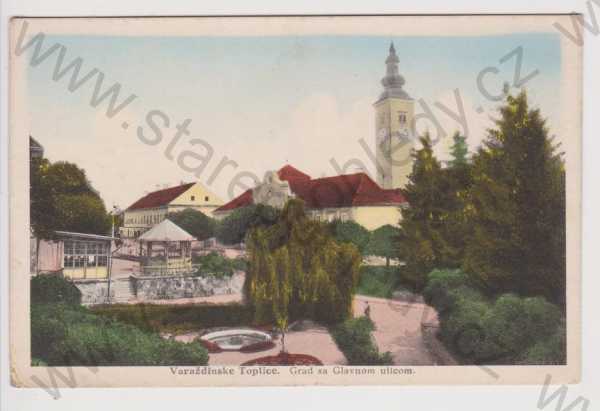  - Chorvatsko - Varaždinske Teplice - park, kostel, kolorovaná