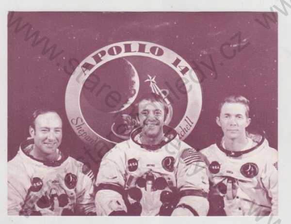  - Vesmír, Kosmonaut, Apollo 14, Edgar B. Mitchell, B. Shepard ml., Stuart A. Roosa, info
