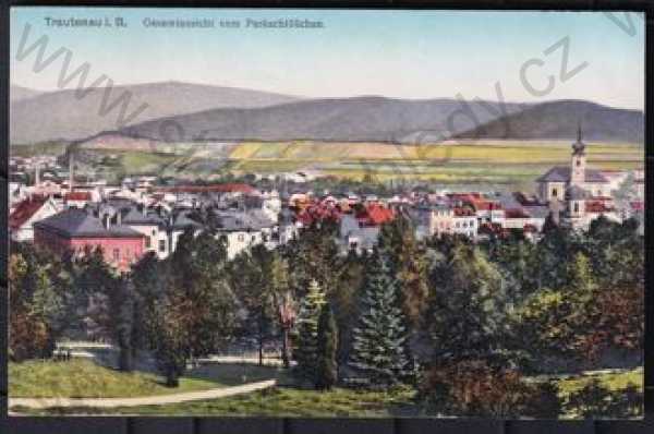  - Trutnov (Trautenau), barevná, pohled na město z výšky