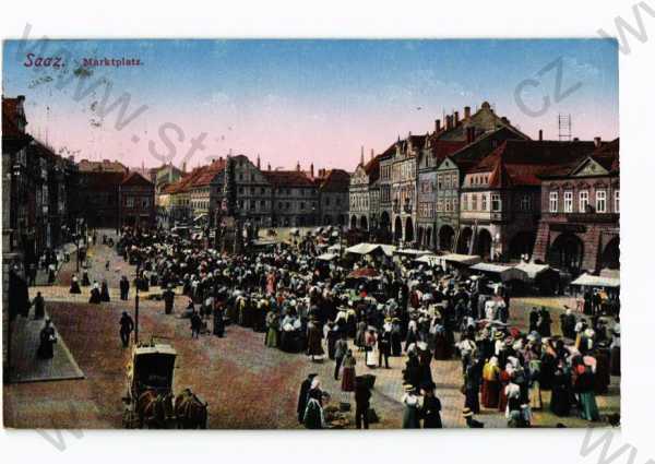  - Žatec, Louny, náměstí, trh