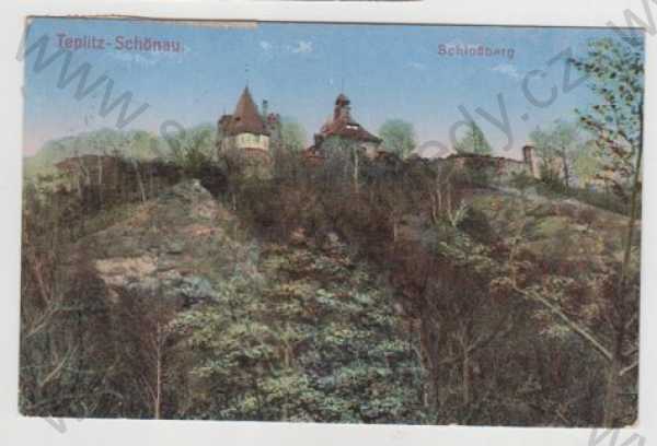  - Teplice (Teplitz), Doubravská hora (Schlossberg), kolorovaná