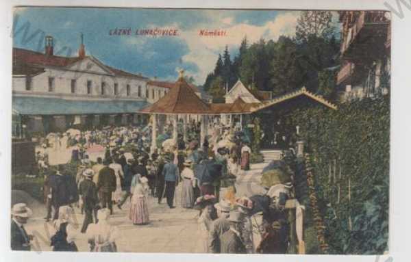  - Lázně Luhačovice (Zlín), náměstí, kolorovaná