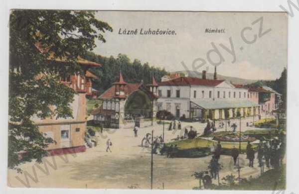  - Lázně Luhačovice (Zlín), náměstí, kolorovaná