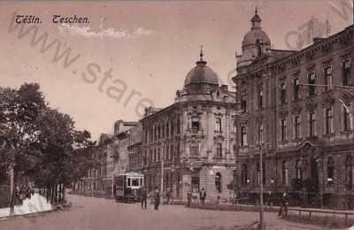  - Český Těšín - Teschen (Karviná), ulice, tramvaj