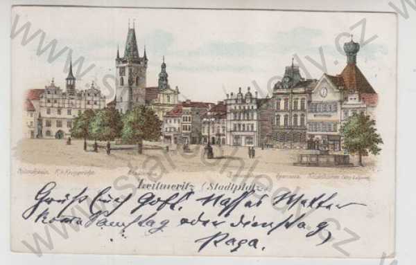  - Litoměřice (Leitmeritz), náměstí, kolorovaná, DA