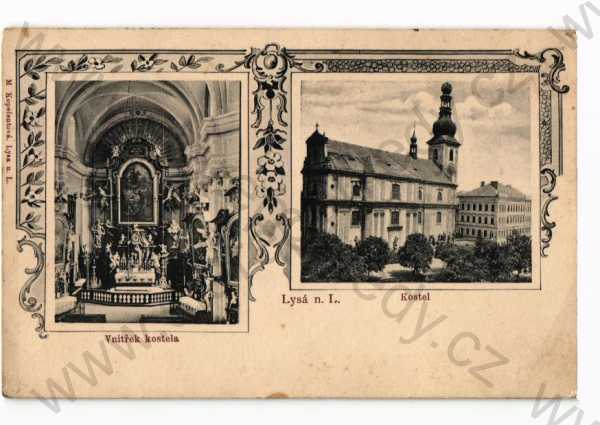  - Lysá nad Labem, Nymburk, koláž, více záběrů, kostel, kostel interiér