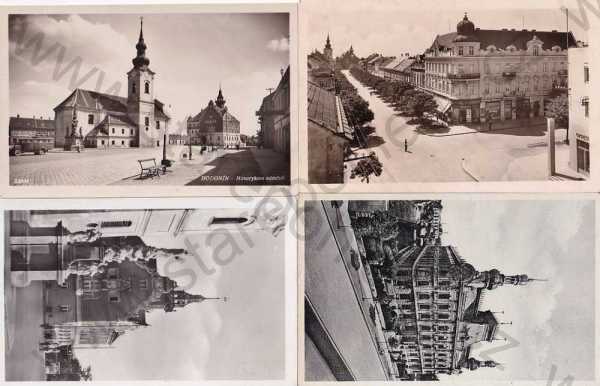  - 4x Hodonín, náměstí, radnice, kostel, škola , Fototypia-Vyškov