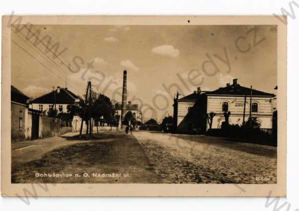  - Bohušovice nad Ohří, Litoměřice, pohled ulicí, Foto-fon