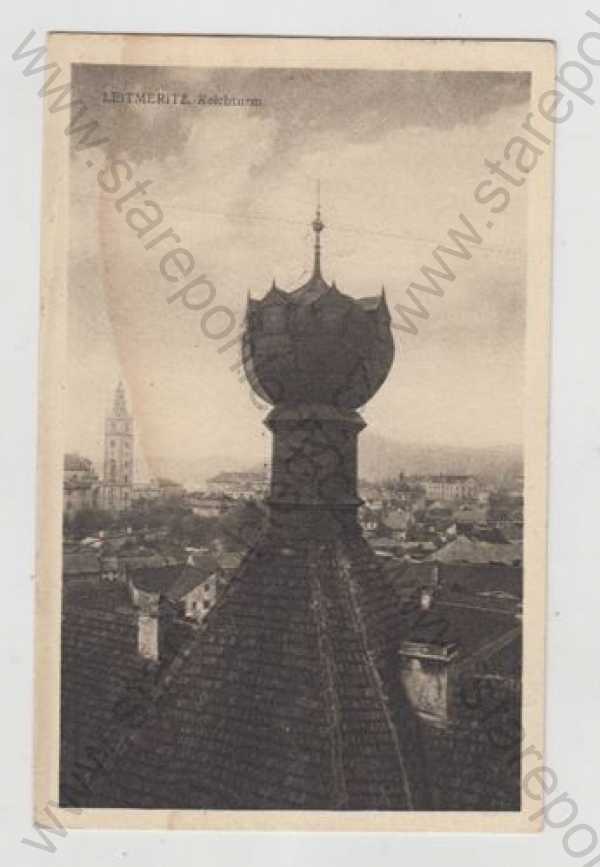  - Litoměřice (Leitmeritz), částečný záběr města, věž