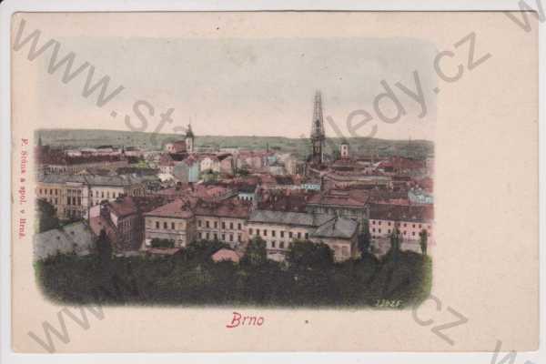  - Brno (Brünn) - celkový pohled, kolorovaná, DA