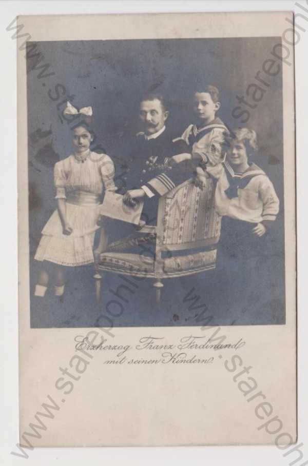  - Arcivévoda Ferdinand D´Este s dětmi