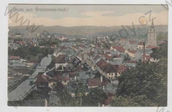  - Velké Meziříčí (Grossmeseritsch) - Žďár nad Sázavou, celkový pohled, kolorovaná