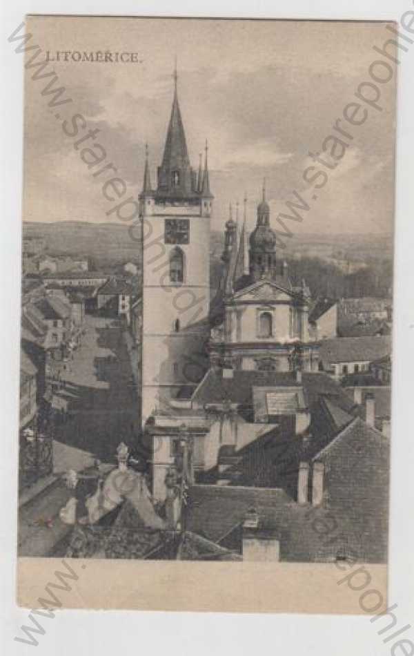  - Litoměřice, věž, kostel, částečný záběr města
