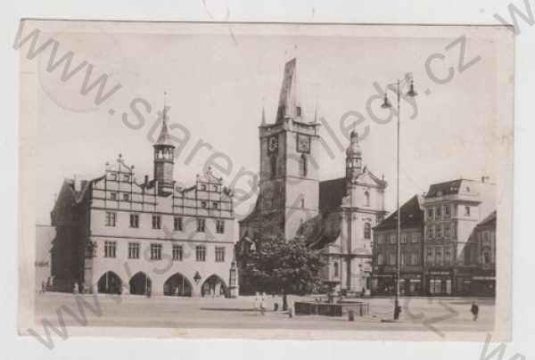  - Litoměřice, náměstí, věž, kostel, radnice