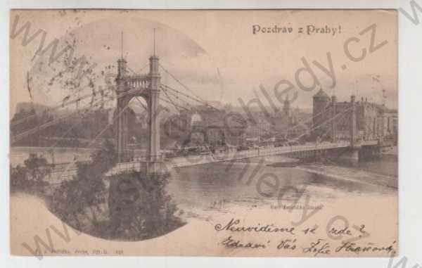  - Praha 1, Most Františka Josefa, řeka, Vltava, DA