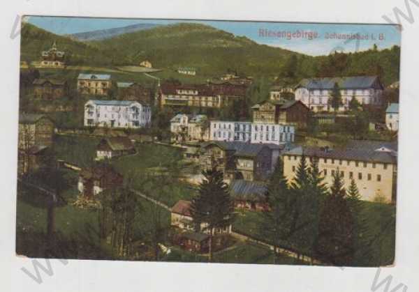  - Jánské lázně (Johannisbad) - Trutnov, Krkonoše, částečný záběr města, kolorovaná
