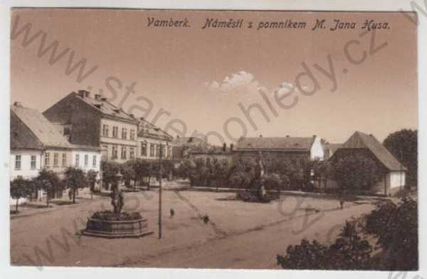  - Vamberk (Rychnov nad Kněžnou), náměstí, pomník, Mistr Jan Hus