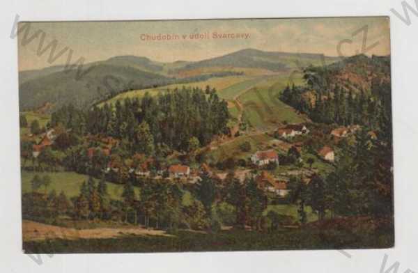  - Chudobín (Olomouc), celkový pohled, údolí Švarcava, kolorovaná