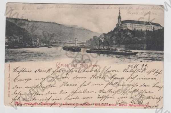  - Děčín (Tetschen), řeka, most, zámek, DA