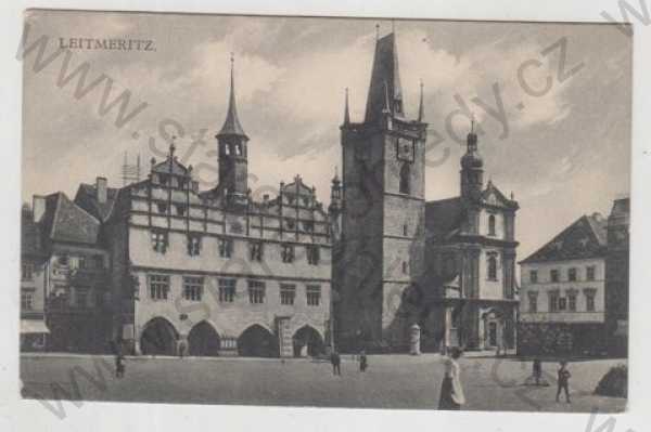  - Litoměřice (Leitmeritz), náměstí, věž, kostel, radnice
