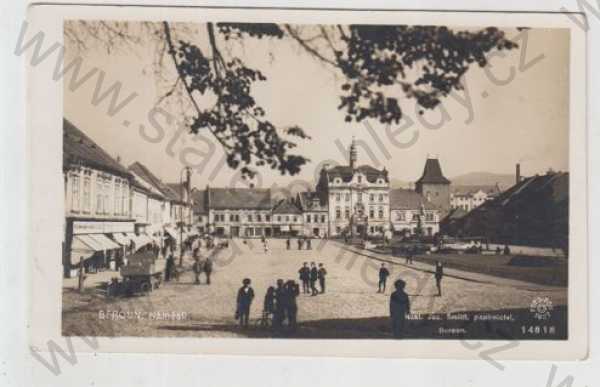  - Beroun, náměstí, automobil, bicykl, Foto-fon