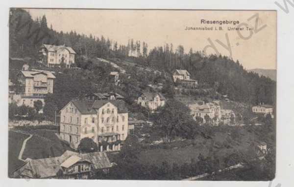  - Jánské lázně (Johannisbad) - Trutnov, částečný záběr města, Krkonoše