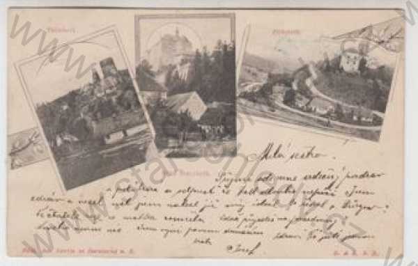  - Talmberk (Kutná hora), Pirkštejn, Hrad Šternberk (Benešov), koláž, DA