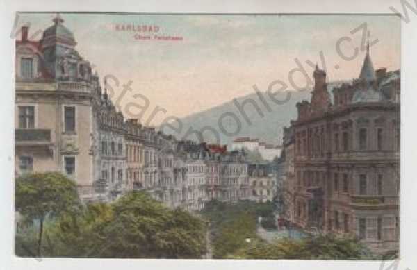  - Karlovy Vary (Karlsbad), pohled ulicí, kolorovaná