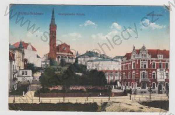  - Teplice (Teplitz), kostel, kolorovaná