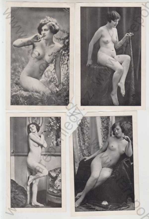  - 12x Erotika, žena, akt, není pohlednice