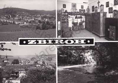  - Zbiroh (Rokycany), celkový pohled, vodopád, světnice - muzeum