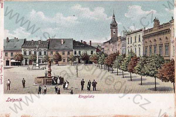  - Lipník nad Bečvou - Leipnik (Přerov), barevná, náměstí, radnice, DA