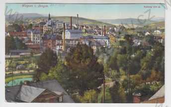  - Vejprty (Weipert) - Chomutov, částečný záběr města, Klínovec, kolorovaná