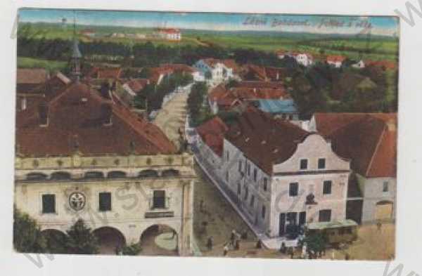  - Lázně Bohdaneč (Pardubice), částečný záběr města, kolorovaná