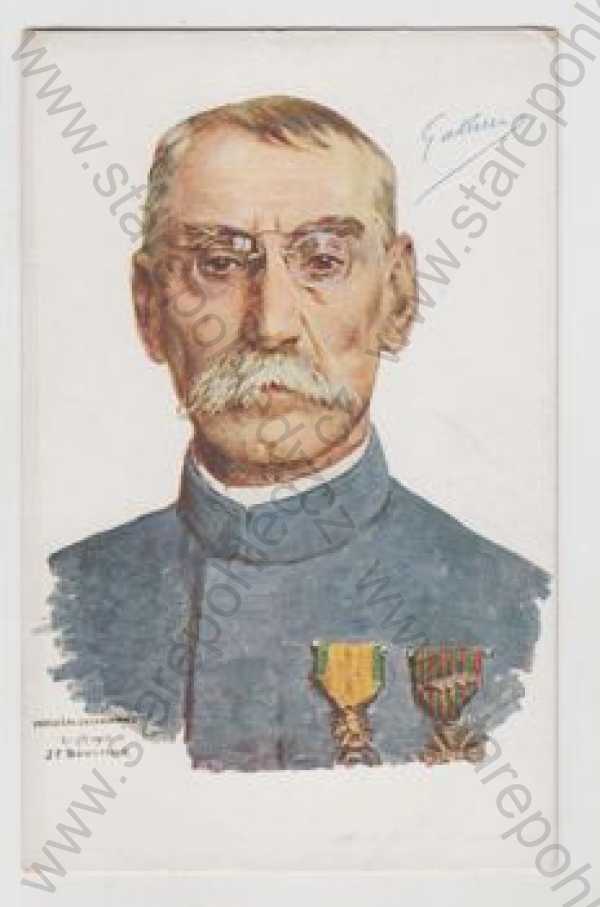  - Vojáci, Generál Galliéni, kolorovaná, není pohlednice