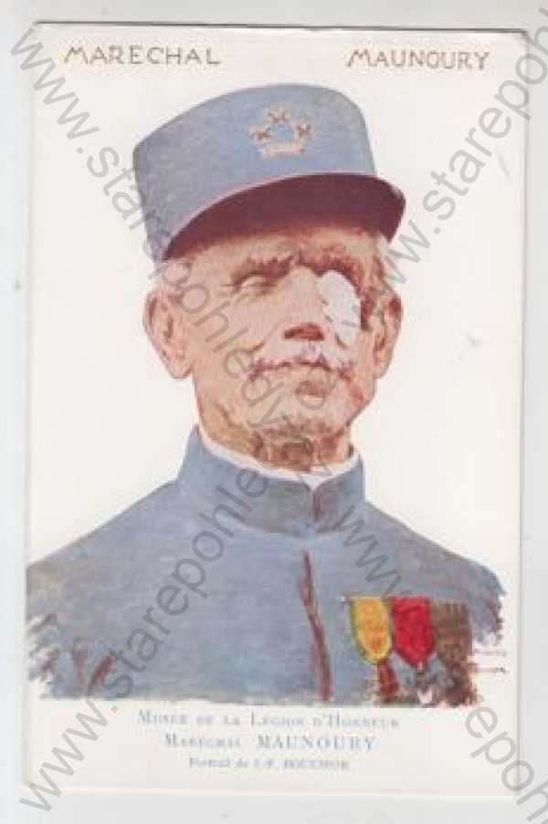  - Vojáci, Maréchal Maunoury, uniforma, kolorovaná, není pohlednice