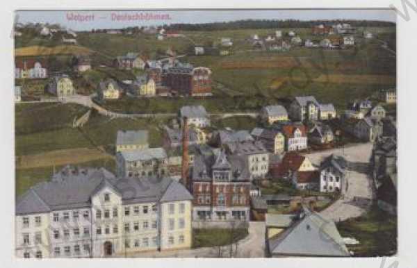  - Vejprty (Weipert) - Chomutov, částečný záběr města, kolorovaná