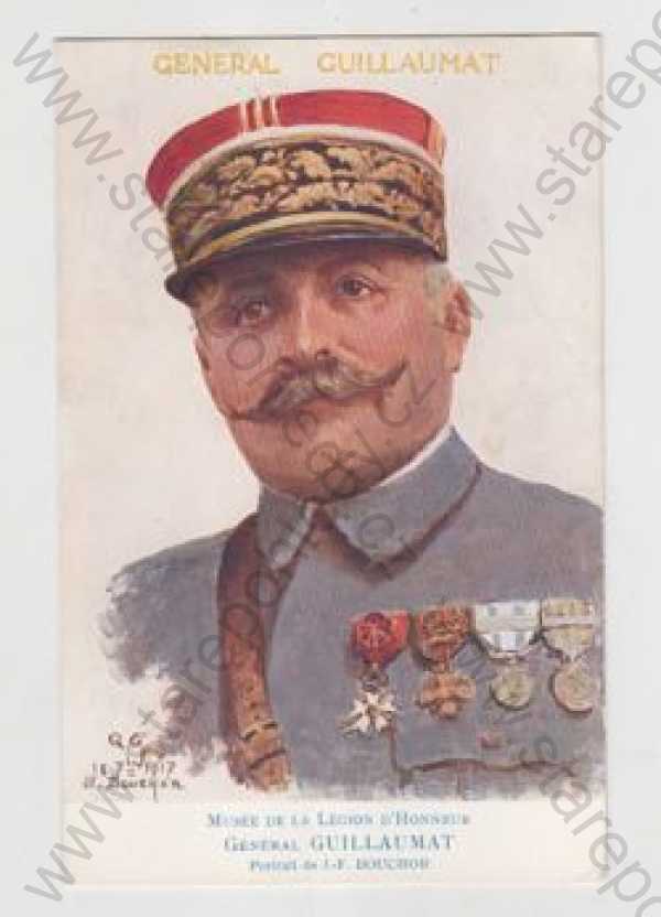  - Voják, Général Guillaumat, uniforma, kolorovaná, není pohlednice