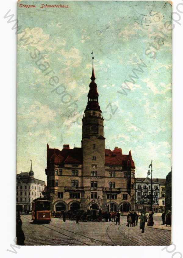  - Opava, částečný záběr města, tramvaj
